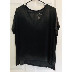 Faded Black Soft & Sexy V-neck T-shirt